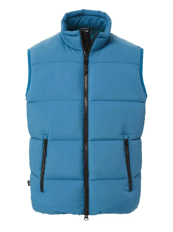 Patterned men waistcoats with floral prints for a stylish twist Puffer Vest - Blue Steel