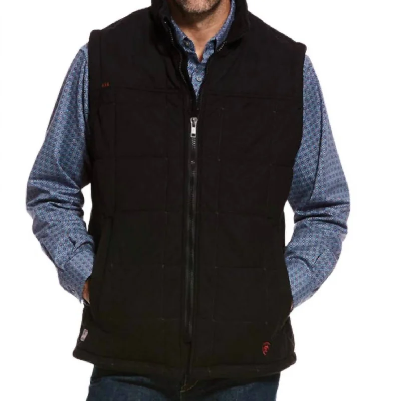 Performance - driven men vest with moisture - wicking properties for workouts Men's Crius Insulated Vest In Black