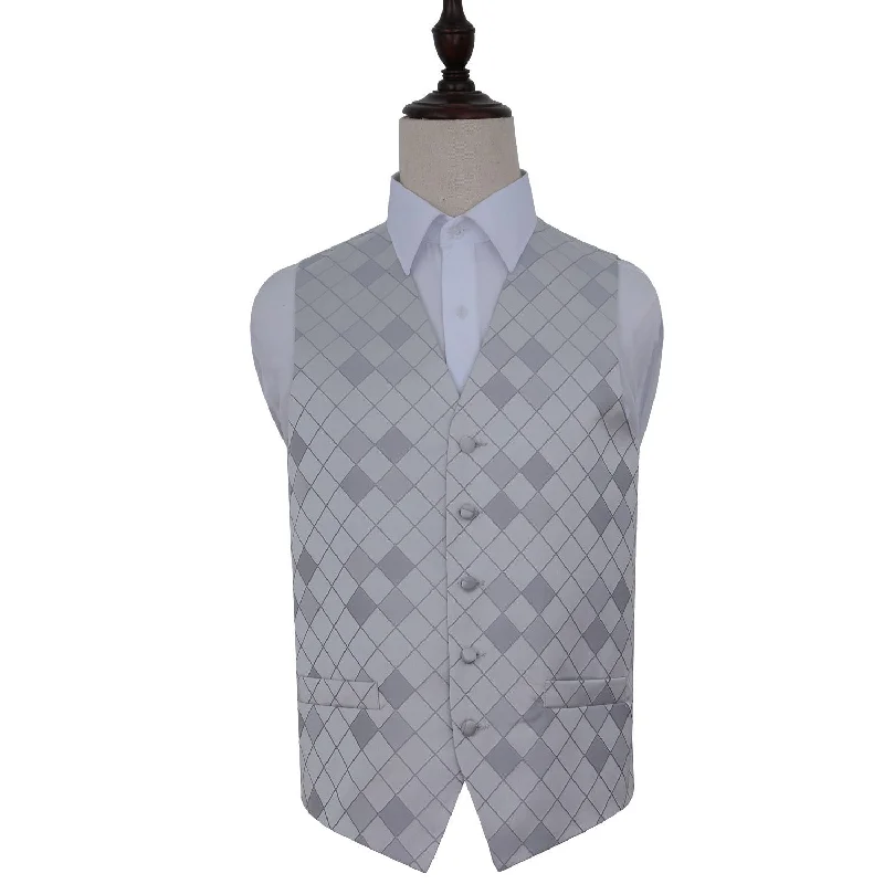Tailored men vest to pair with a three - piece suit Men's Diamond Waistcoat