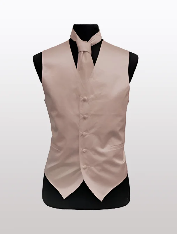 Cotton - blend men waistcoats for everyday casual wear Men's Solid Satin Pearl Tuxedo Vest