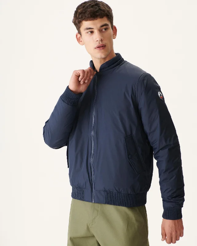 Men down jackets with a quick - drying fabric for active winter sports Navy Blue/Red Reversible down jacket Bombay