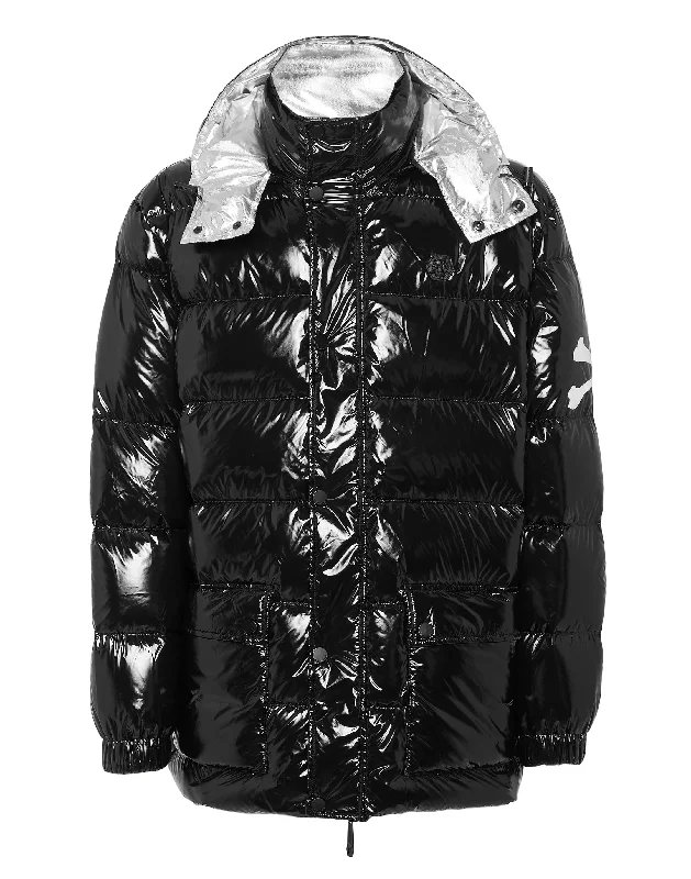 Men down jackets with a quick - drying fabric for active winter sports Nylon Puffer Jacket Skull&Bones