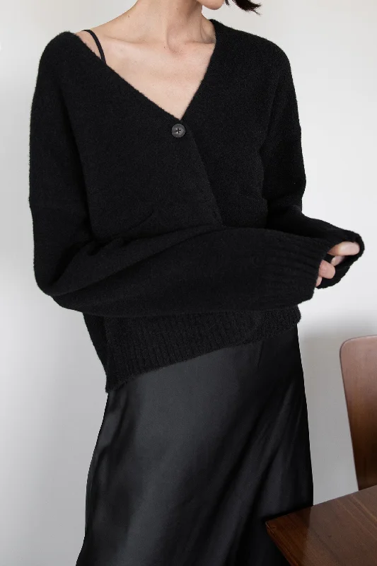 Men's Hooded Fleece Cardigan in Black for a Casual and Sporty Look OVERSIZED CARDIGAN