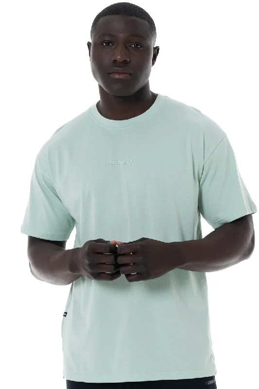 Men's long sleeve thermal shirts with thumbholes for extra warmth Oversized T-Shirt _ 151842 _ Sage