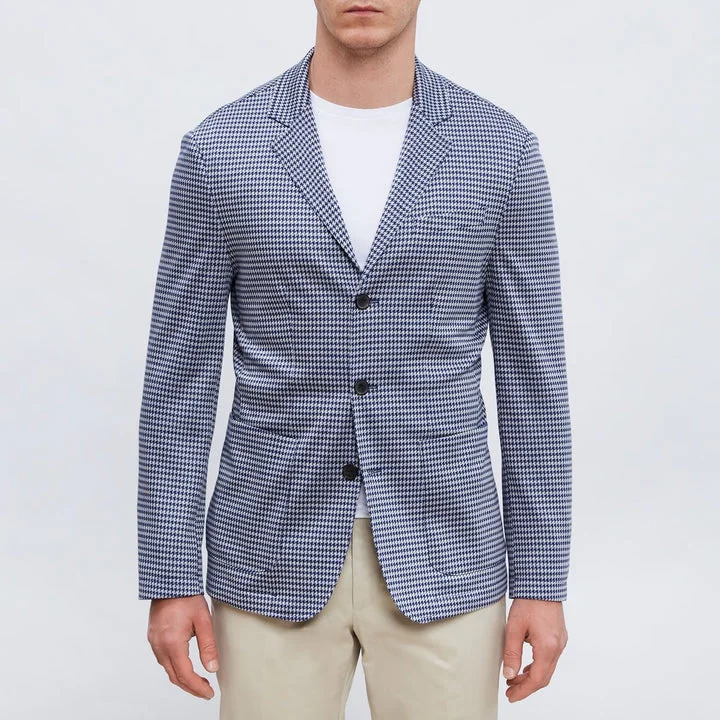 Men Blazers for Job Interviews in Conservative Styles​ Premium Jersey Stretch D-Constructed Shirt Jacket SF18709