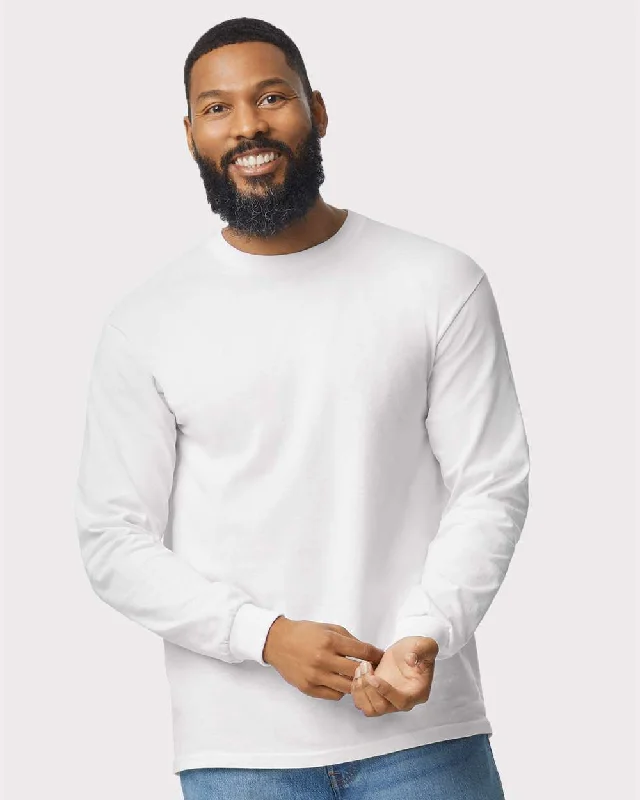 Men's long sleeve turtleneck sweaters in cashmere for a luxurious feel Pretreated Gildan 5400 Heavy Cotton Long Sleeve T-Shirt
