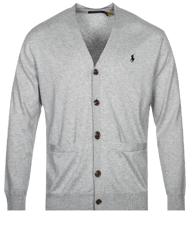 Men's Zipper - Front Cardigan in Red for a Bold and Modern Look Cotton V Neck Cardigan Andover Heather