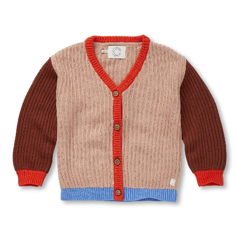Men's Hooded Fleece Cardigan in Black for a Casual and Sporty Look Sproet & Sprout Praline Cardigan Colourblock