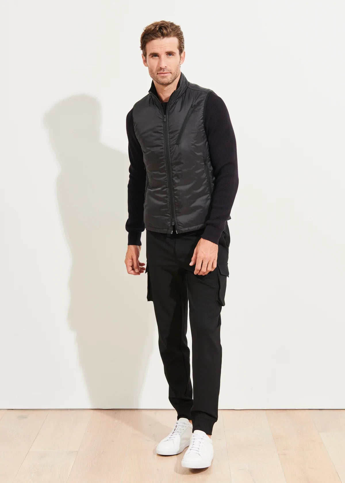 Quilted men waistcoats filled with down for winter warmth Stretch Vest - Patrick Assaraf