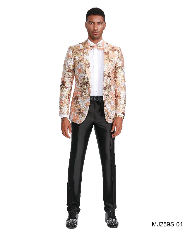 Men Blazers for Prom in Stylish and Trendy Designs​ Tazzio MJ289S Slim Fit Jacket Orange