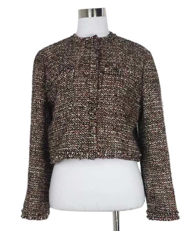Men Blazers for Polo Matches in Classic and Sporty Styles​ Theory Green & Pink Tweed Jacket sz 6