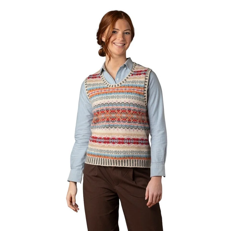 Men's Fuzzy Mohair - Blend Cardigan in Light Pink for a Soft and Trendy Look Eribe Westray Fairisle Vest in Mallaig