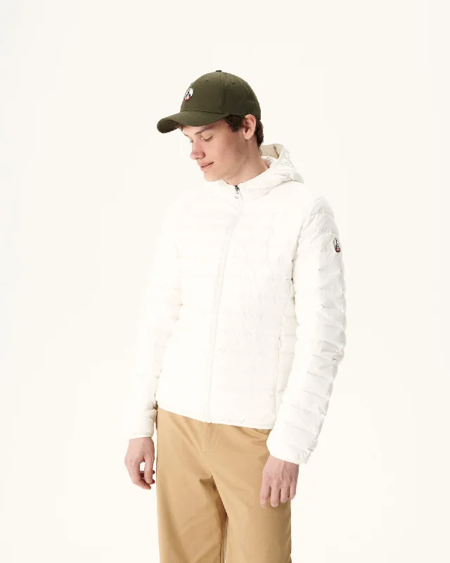 Men down jackets with a quick - drying fabric for active winter sports White Lightweight down jacket Nico